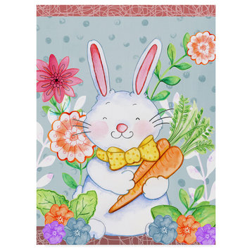 Valarie Wade 'Carrots And Bunny' Canvas Art, 19"x14"