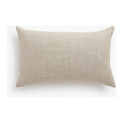 Barn & Willow : Belgian Linen Lumbar Pillows : Oatmeal - Decorative Pillows