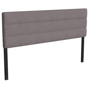 Paxton King Channel Stitched Fabric Upholstered Headboard, Adjustable Height...