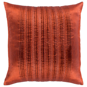 Yasmine YSM-001 Pillow Cover, Brick, 20"x20", Pillow Cover Only