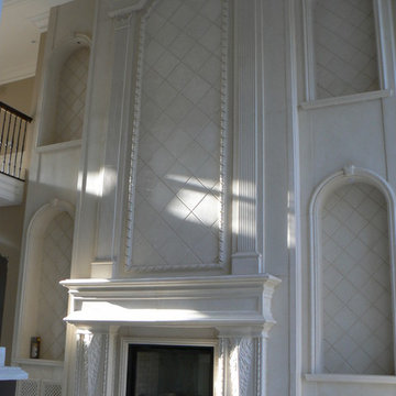 Custom Traditional Fireplace Mantel and Decor