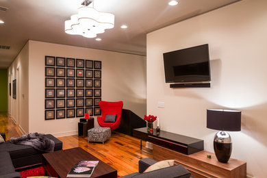 Trendy family room photo in New Orleans