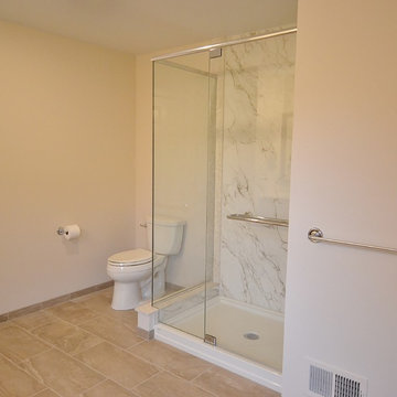Crisp and clean Master Bath remodel in Thornton PA under $24K