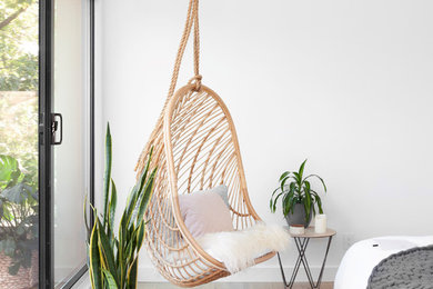 Bedroom photo in Toronto with white walls