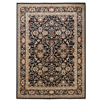 Bhopal, One-of-a-Kind Hand-Knotted Area Rug Black, 9'1"x12'5"