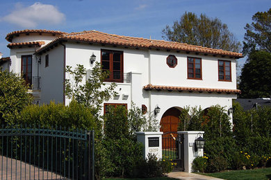 Mediterranean exterior home idea in Los Angeles