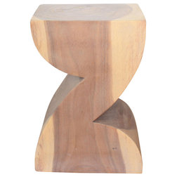 Beach Style Side Tables And End Tables Zat Monkey Pod Wood End Table