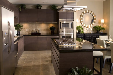 Trendy kitchen photo in New York