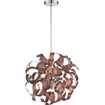 Quoizel - Quoizel RBN2817SG Five Light Pendant Ribbons Satin Copper - Platinum by Quoizel is trendsetting and forward thinking at its finest, showcasing the Ribbon`s collection. This collection was constructed to resemble a swirling pattern that is unique and captivating. It comes in a variety of sizes and fixtures available in C-Polished Chrome/ CRC-Crystal Chrome/MN- Millenia/SG- Satin Copper and WT-Western Bronze finishes.