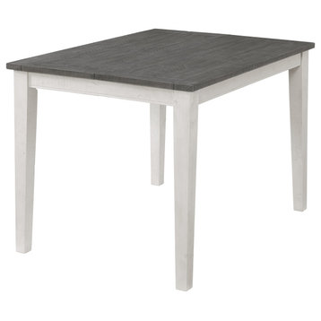 Monterey 54" Counter Height Table, White and Gray Stain