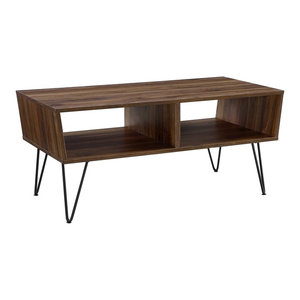42 Angled Coffee Table With Hairpin Legs Industrial Coffee