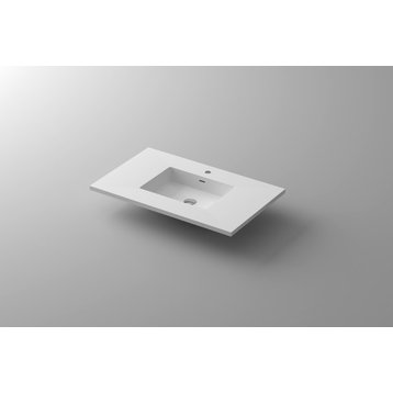 VIVA Stone 36" Matte White - Solid Surface Countertop