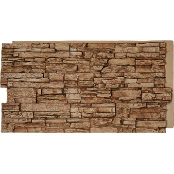 45 3/4"W x 24 1/2"H x 1 1/4"D Canyon Ridge Stacked StoneWall Faux Siding Panel