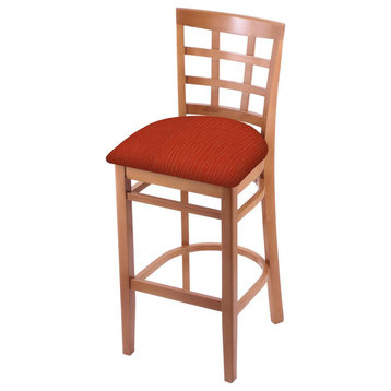 3130 25 Counter Stool with Medium Finish and Graph Poppy Seat