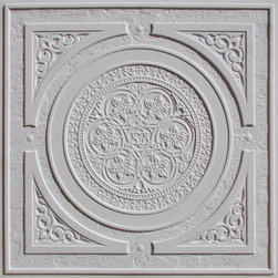 225 White Matte Decorative Ceiling Tile 24x24 - Steampunk - Ceiling Tile