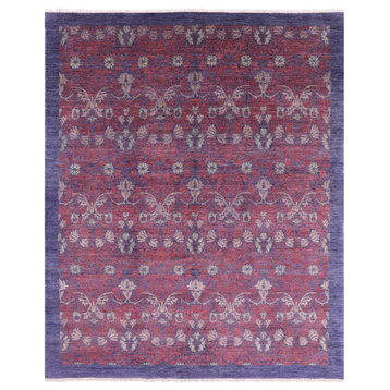 8' 1" X 9' 10" William Morris Hand Knotted Rug Q6541