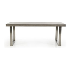 50 Most Por Concrete Top Dining Room Tables For 2019 Houzz Mear Dining Table