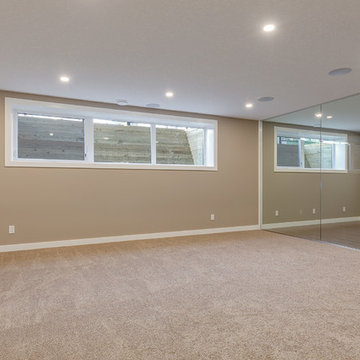 Transitional Custom Home with Shed Roof Garage in Watermark