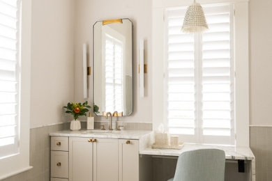Transitional bathroom photo in Charleston