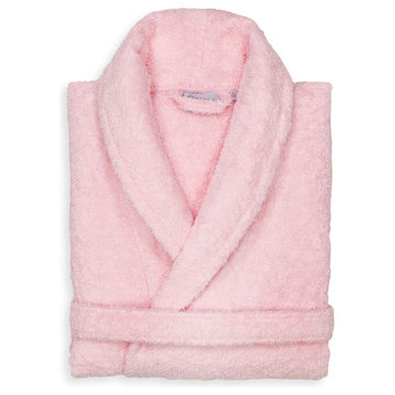 Unisex Terry Cloth Bathrobe, Pink, Large/Extra Large