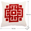 Bergamo Decorative Pillow, White and Red