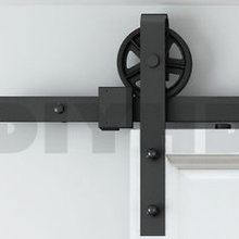 Industrial big barn door wheel track kit