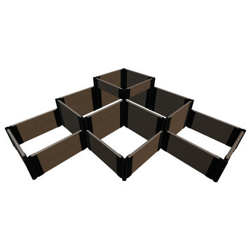 Uptown Brown 'The Banaue' - 6' X 6' Raised Garden Bed 1" Profile