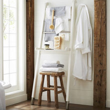 over the toilet towel storage ideas