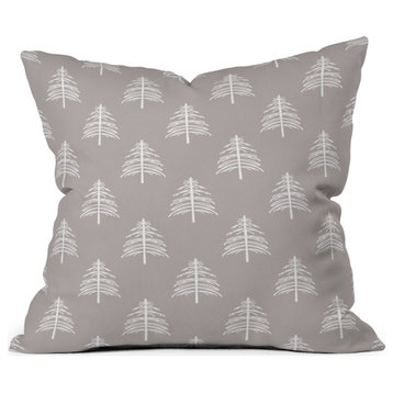 Lisa Argyropoulos Linear Trees Neutral Outdoor Throw Pillow, 18"