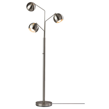 Emerson Tree Lamp, Brushed Steel