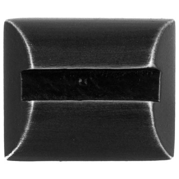 Sleek Pewter Cabinet Hardware Knob, Black Iron