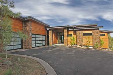Example of a large trendy exterior home design in Portland