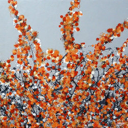 Orange Blossom on Grey - SOLD - Artwork