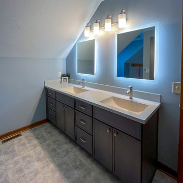 Kids Bathroom Update with Medallion Apollo Dockside Stain Vanity