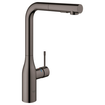 Grohe 30 271 Essence 1.75 GPM 1 Hole Pull Out Kitchen Faucet - Hard Graphite