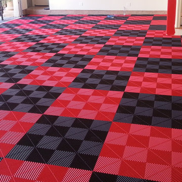 Red and Black Calabasas Custom Flooring