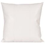 Amanda Erin - Avanti 20"x20" Pillow, White - Change up color themes or add pop to a simple sofa or bedding display by piling up the pillows in a multitude of colors, textures and patterns. This Avanti Pillow features a crisp white color, textured grain and a paneled design to give the look of true leather.