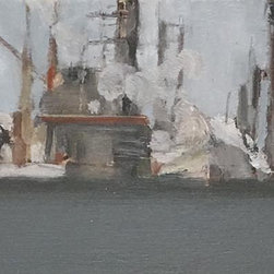 Newcastle, oil on board. This work was a finalist in NSW Parliament Plein Air Ar - Products