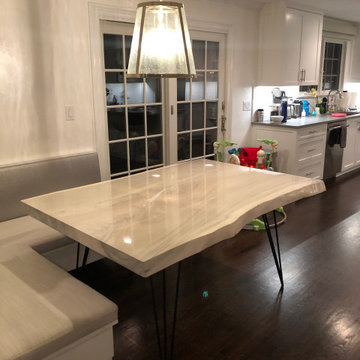 Custom Live Edge Kitchen Table & Banquette