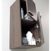 Fresca Gray Oak Bathroom Linen Side Cabinet with 2 Storage Areas