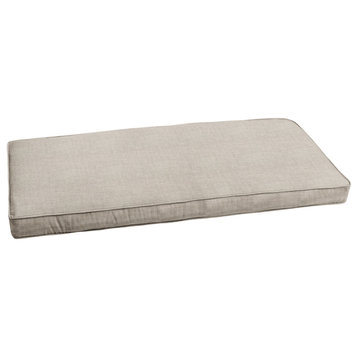 Sunbrella Silver Grey Indoor/Outdoor Bench Cushion