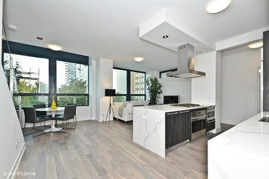 Inspiration for a contemporary kitchen remodel in Chicago