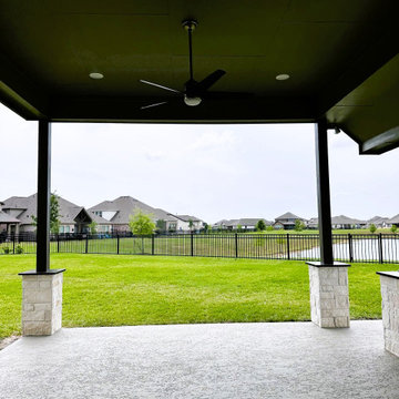 Backyard Upgrade: Patio Cover with Outdoor Kitchen and Extended Concrete Patio