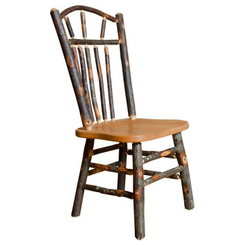 Hickory Log Wagon Wheel Chair, Set of 2, Hickory & Oak, Side Chair