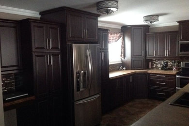 Example of a minimalist kitchen design in Other