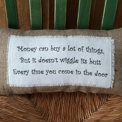 Handmade Decorative Dog Quote Pillows - Decorative Pillows