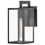 Hinkley - Hinkley 2590BK Max - One Light Outdoor Small Wall Lantern - Simple, clean-cut, yet captivating, Max is an instMax One Light Outdoo Black Clear Glass *UL: Suitable for wet locations Energy Star Qualified: n/a ADA Certified: n/a  *Number of Lights: Lamp: 1-*Wattage:100w Medium Base bulb(s) *Bulb Included:No *Bulb Type:Medium Base *Finish Type:Black