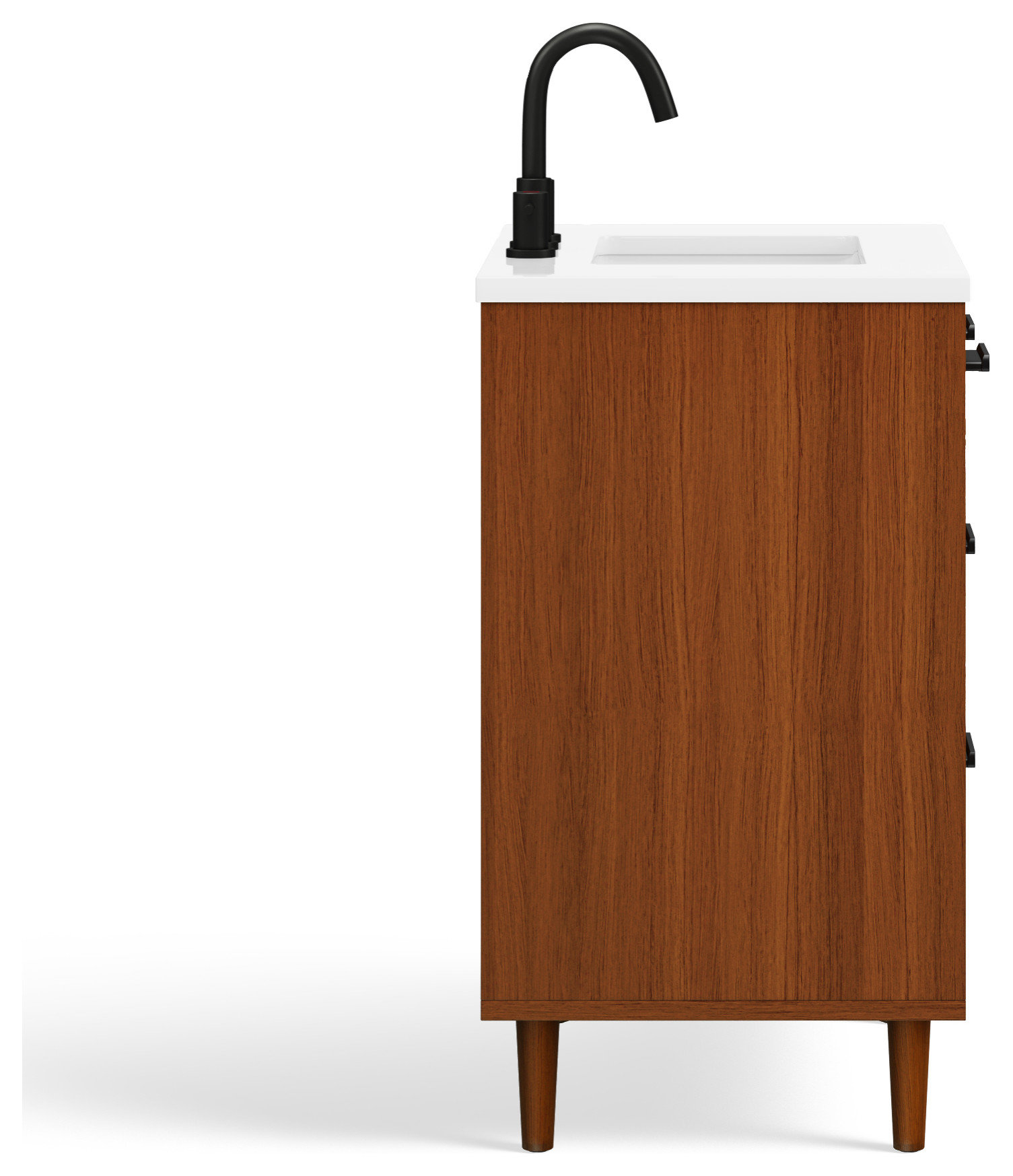 The Bailey Bathroom Vanity, Teak, 30", Single Sink, Freestanding