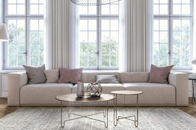 Inspiration for a modern living room remodel in Other