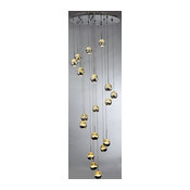 Draplin Chandelier, Clear